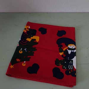 Scandinavian Christmas Textile Table Runner Vintage God Jul
