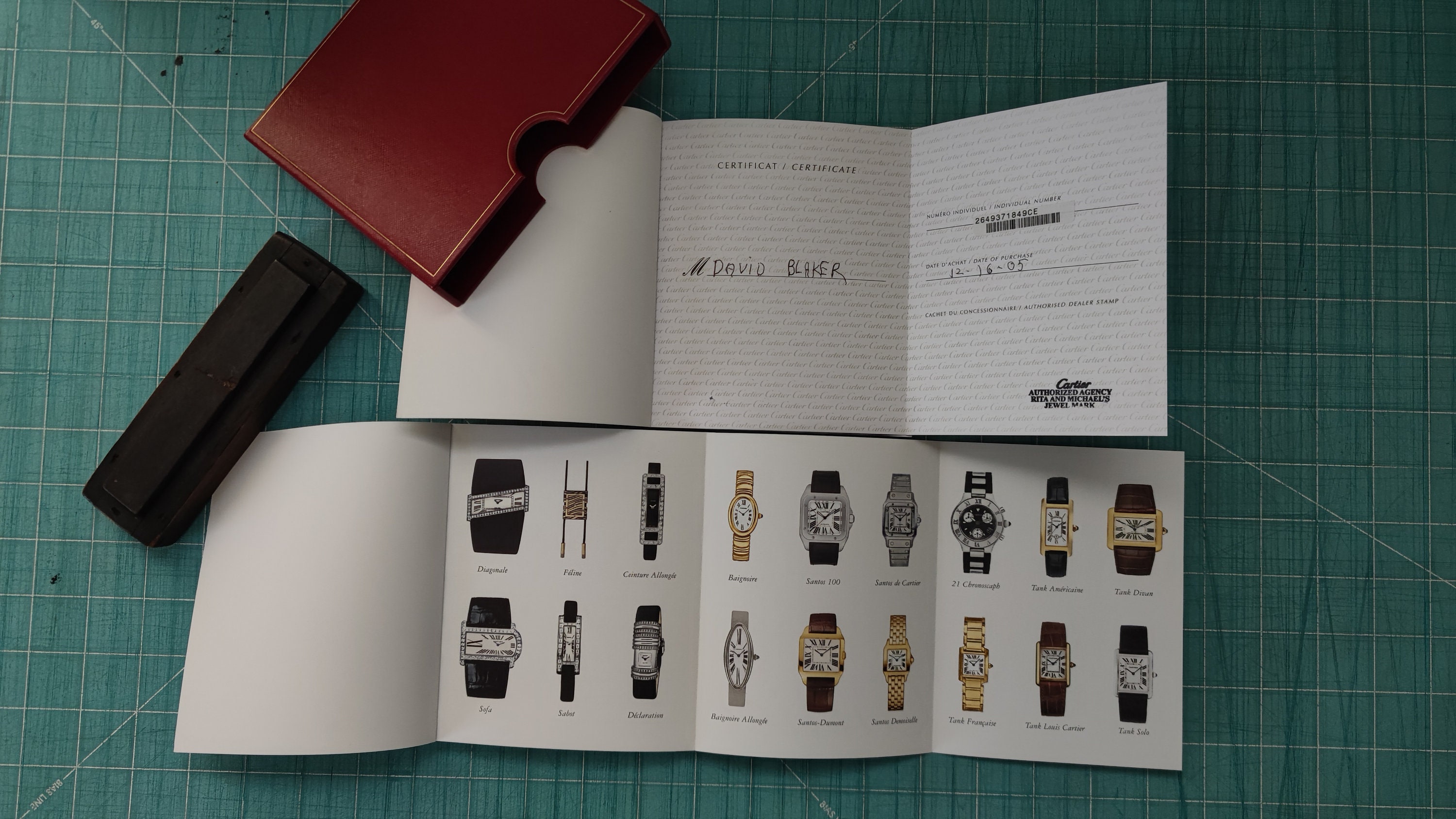 Cartier Certificate Booklet Pre-owned Cartier Certificate Booklet