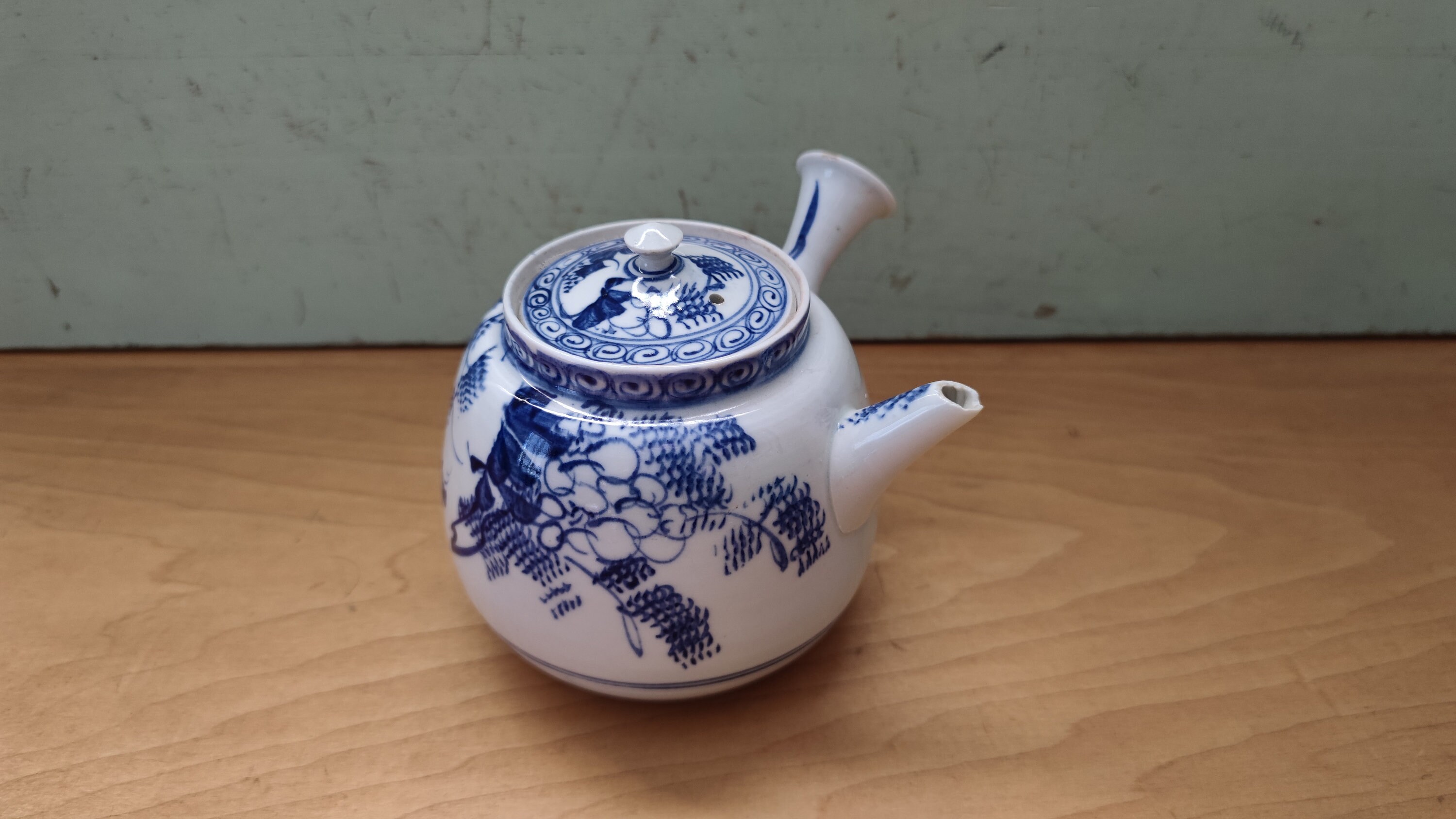 アンティーク 明治時代の日本磁器急須 青白 - Etsy 日本