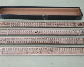 Vintage Mah Jong Pung Chow Game Tiles Rack from 1920’s. Dark Walnut. Mah Jongg
