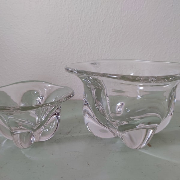 Magnor Crystal Bowls Design Pattern America Blows Mid Century Scandinavia