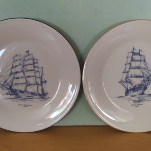Lenox Special Black Prince 1856 & Great Republic 1853 Dinner Plates Clipper ship
