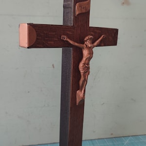 German Sick Call Crucifix 15 x 8 Glass Holy-Water Bottle Candles Cloth Spoon