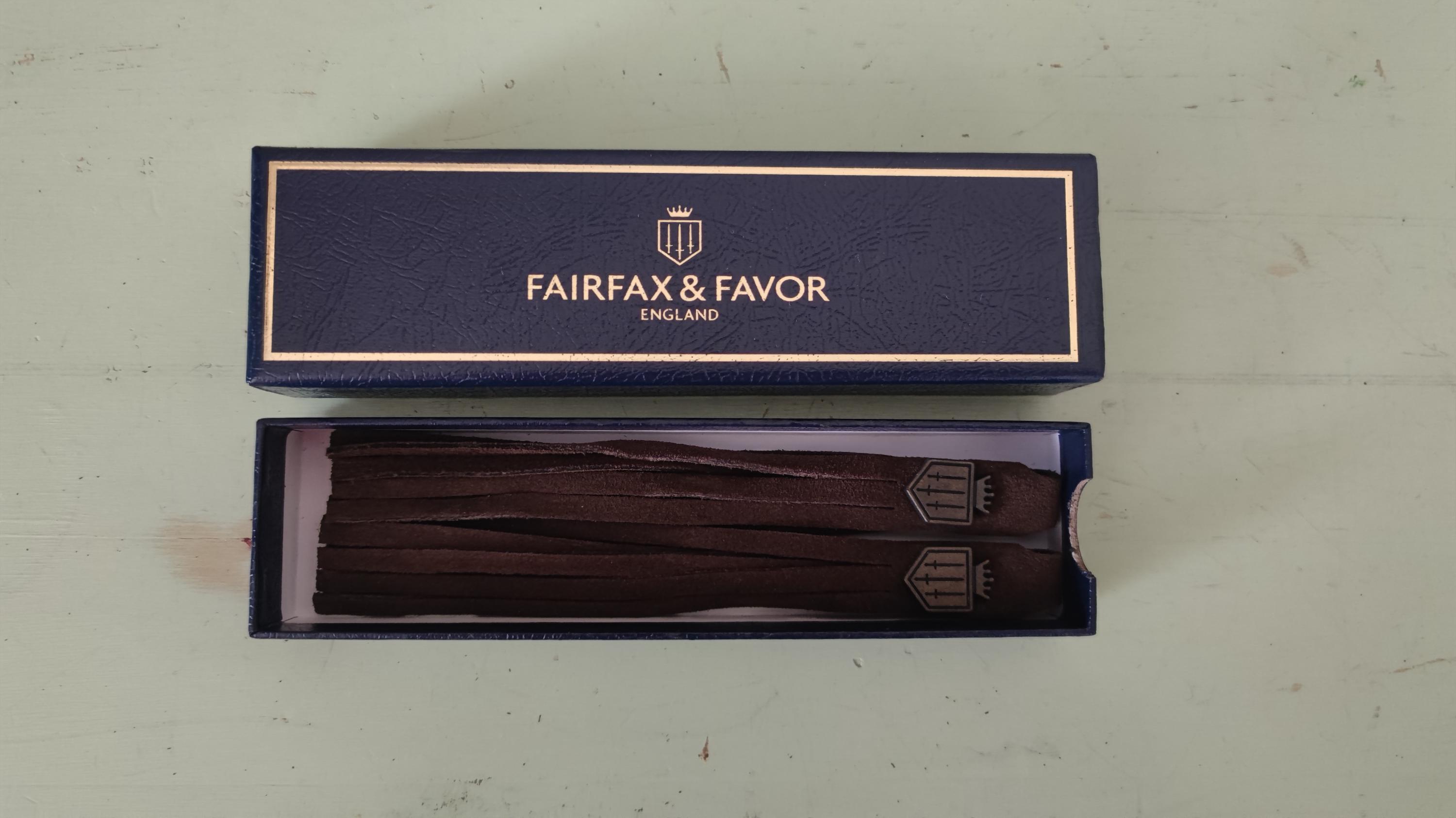 Fairfax & Favor England Chocolate Suede Leather Boot Tassels New Unused