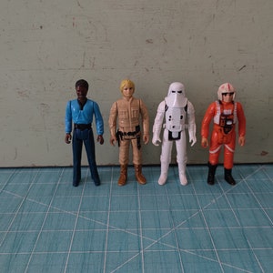 Figuras de acción de Star Wars vintage de los años 1970-80 / Lando Luke Skywalker Stormtrooper X-Wing Starfighter