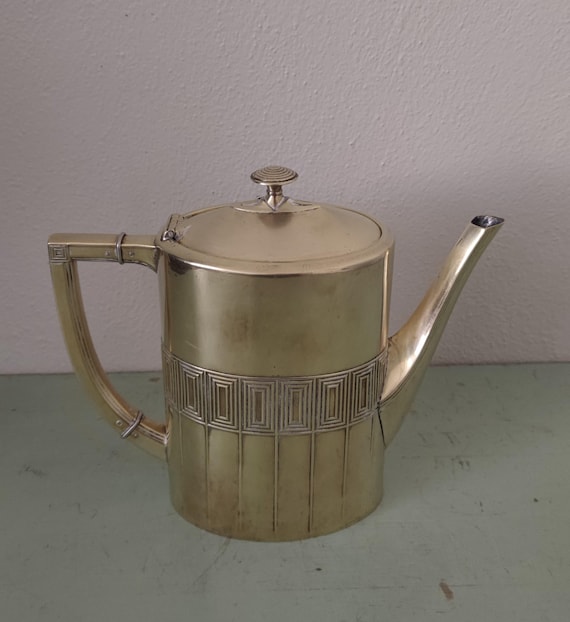 Antique WMF Geislingen Germany Brass Tea Coffee Mocka Pot Early