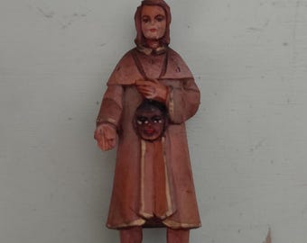 Saint Genesuis Wood Carved Figure Made In Italy Rare