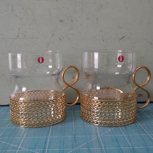 Iittala Timo Sarpaneva Gold Tsaikka Tea Cup Glasses Iittala Kataatti Tsaikka Gold