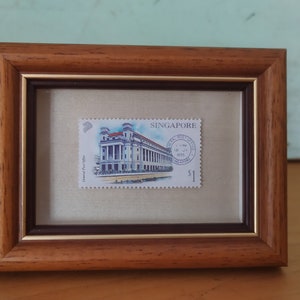 Singapore General Post Office 1 Dollar Unused Framed Stamp The Fullerton Hotel Singapore