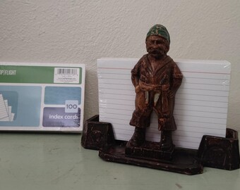 Pirate Brush Holder Index Card Holder By Syroco Wood Composite