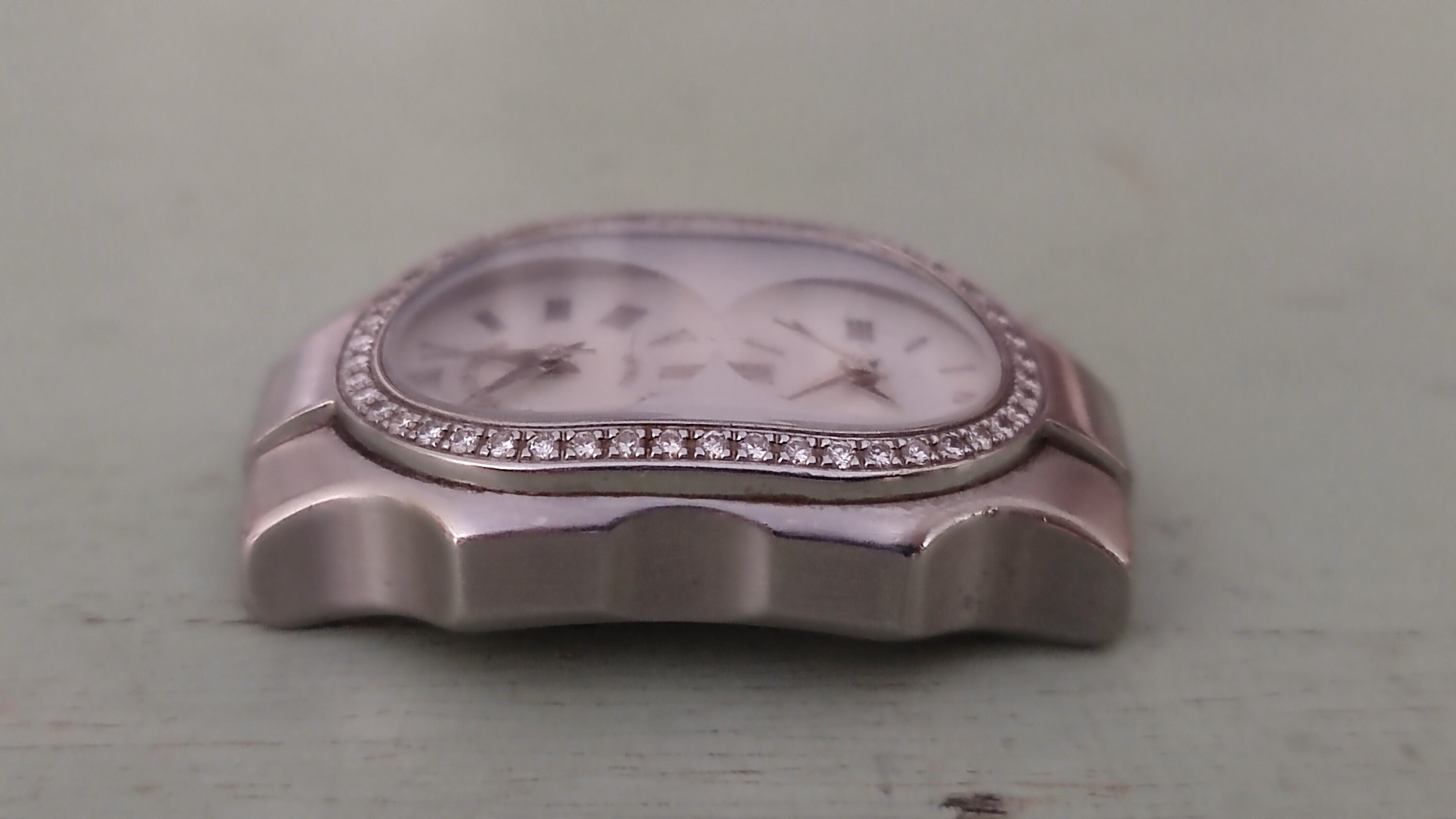 時計 PHILIP STEIN Philip Stein Teslar Dual Time Zone Diamond Mother of Pearl Bezel