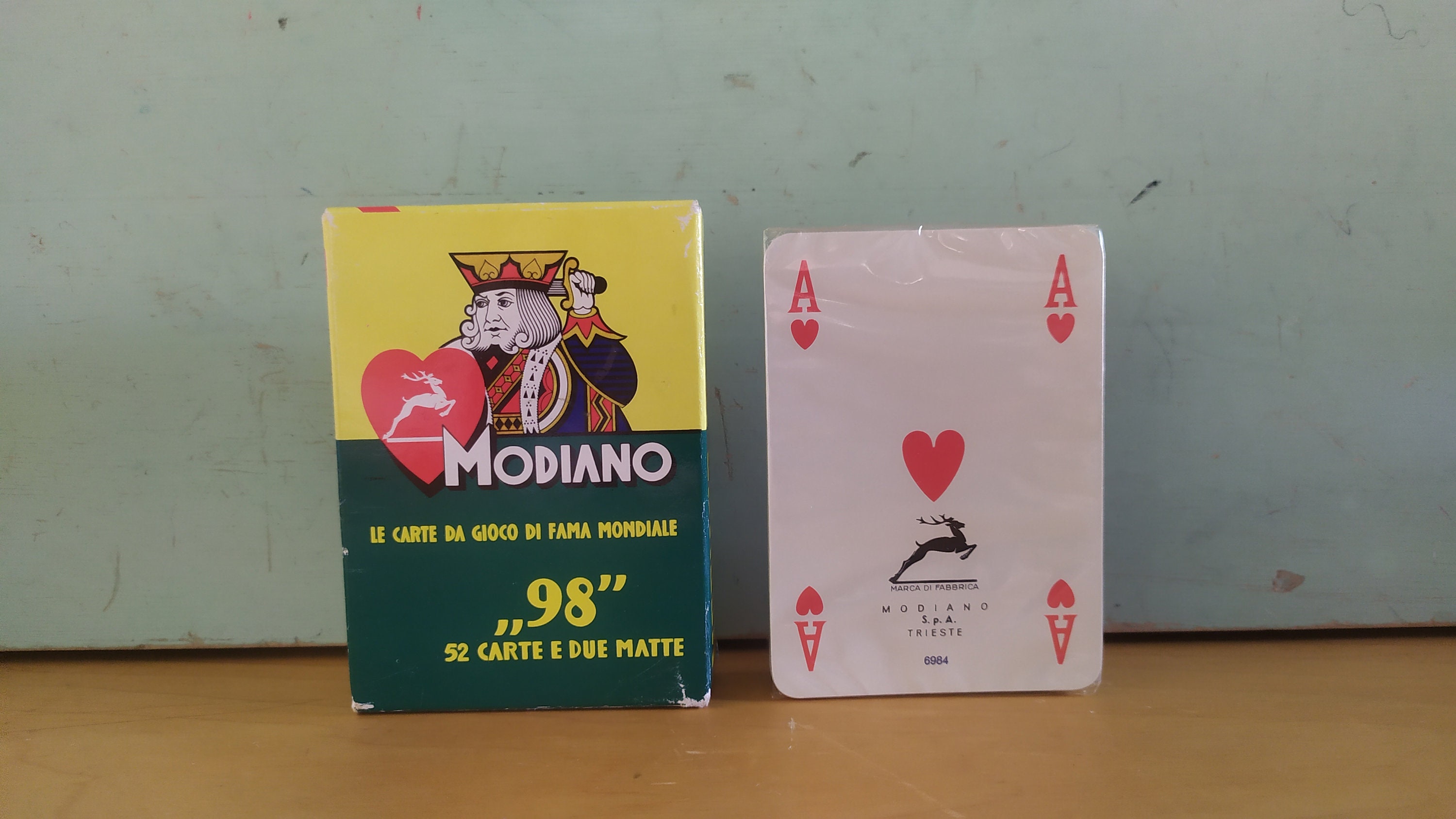 Modiano Poker 98 Mignon Spielkarten Blau - 54 Karten, Hochwertiger Karton (320 G/m²), Im Mini-Format