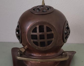 深海スキューバダイビングスーツヘルメットの銅と真鍮のレプリカ 6