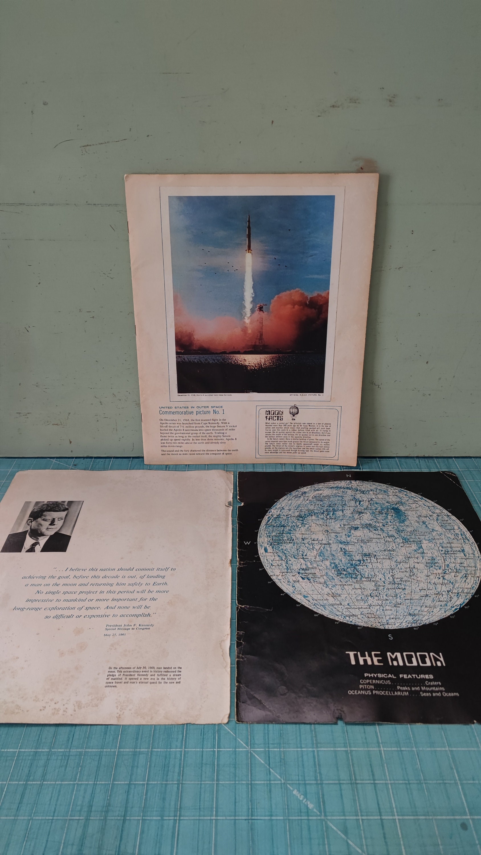 Official Nasa HC 69 Apollo 11 Photographs & 1969 Nasa