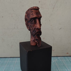 Don Quixote The Man of La Mancha Wood Carved Bust