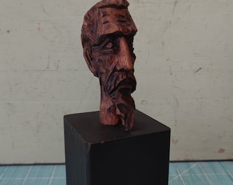 Don Quixote The Man of La Mancha Wood Carved Bust