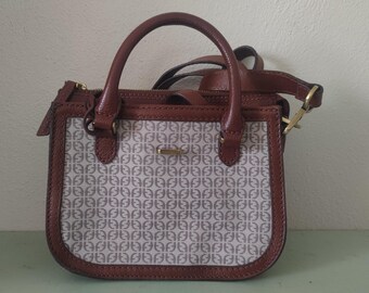 Fossil Ryder Jacquard Signature Mini Satchel Cross Body Purse