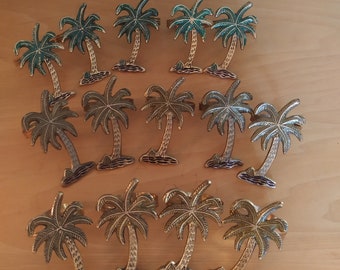 Palm Tree Brass Napkin Rings Set of 14 Palm Beach Palm Tree Napkin Settings