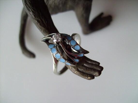 Vintage Finland Silver Kaunis Koru Ring/Vintage Fi