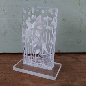 C. Folkertsma Lucite Acrylic Under The Sea Fish Carving