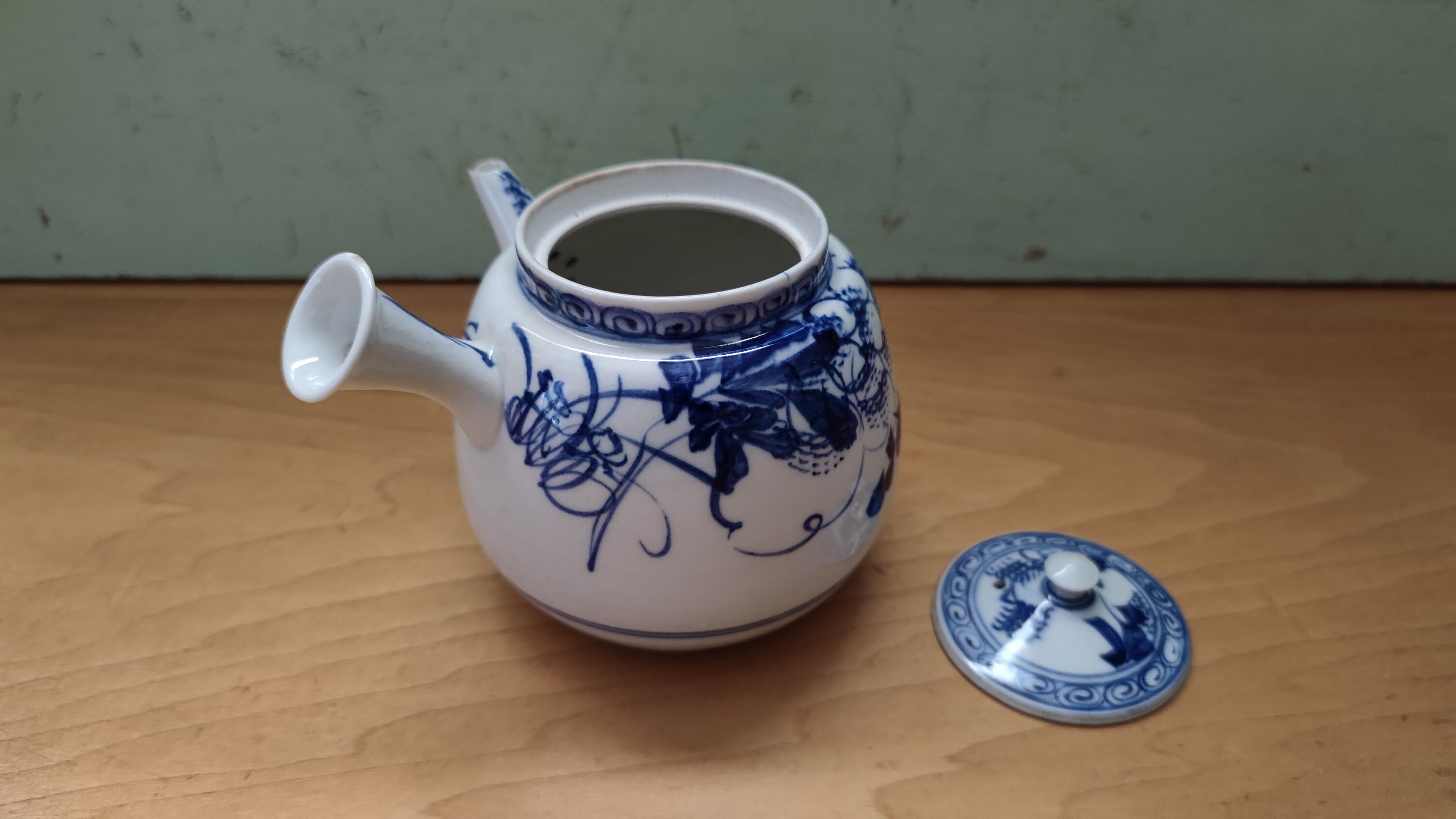 アンティーク 明治時代の日本磁器急須 青白 - Etsy 日本