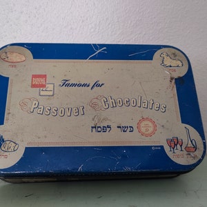 Barton’s Bonbonniere 1949 Passover Chocolates Tin Jewish State of Israel