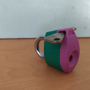 Finland Abloy Avalock 0890 Original Avalock Padlock, Winter Green/Pink