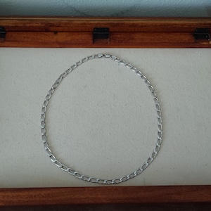 Italian Sterling Silver Milor Linked Chain Necklace 23.88&quot; Long 28.5g 6mm Wide 1/2&quot;Long Links