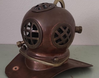 深海スキューバダイビングスーツヘルメットの銅と真鍮のレプリカ 6