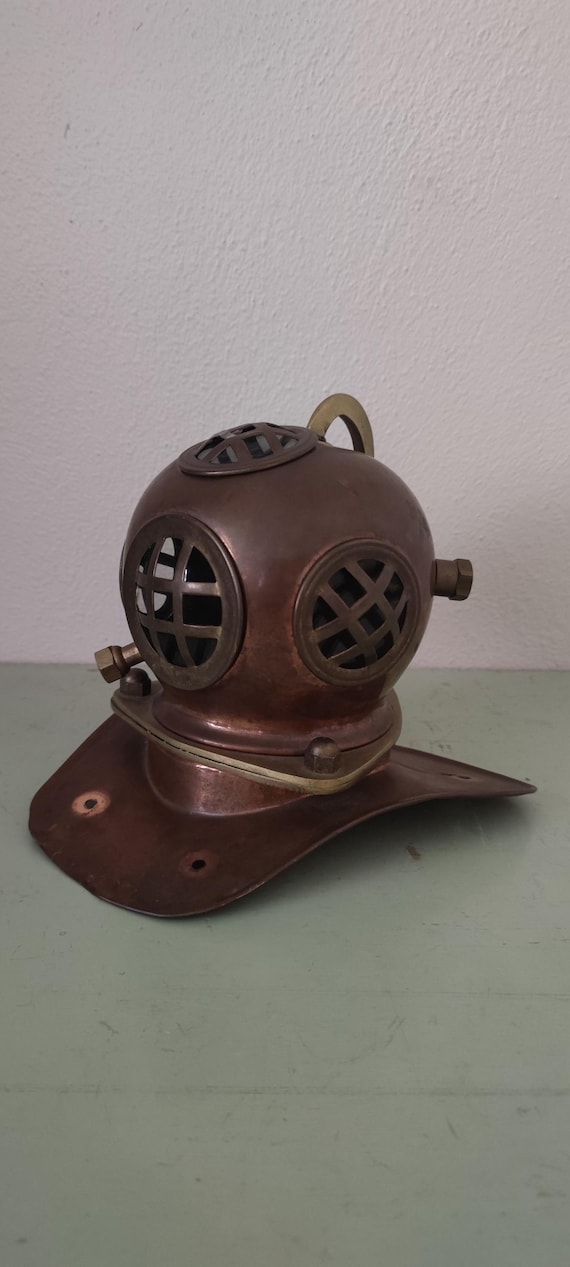 深海スキューバダイビングスーツヘルメットの銅と真鍮のレプリカ 6