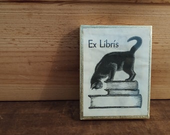 Ex Libris Cat Bookplates Unopened Box Vintage Ex Libris Antioch Publishing Company