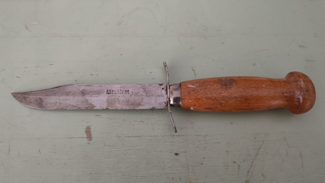 Eskilstuna Sweden Carbon Steel Fixed Blade Wood Handle Cross Guard