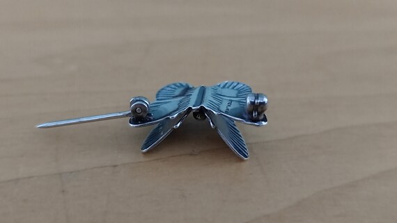 Sterling Butterfly Dimensional Double Winged Litt… - image 9