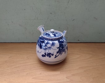 アンティーク 明治時代の日本磁器急須 青白 - Etsy 日本