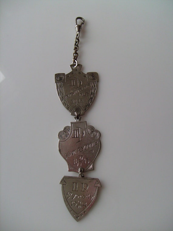 Finland Watch Chain WWII Trench Art / Finland Trench Art Watch Chain Awards 1913/1914 New Silver
