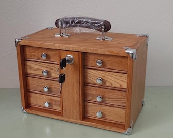 Homage To Gerstner International Mini Portable Chest Drawer In Oak