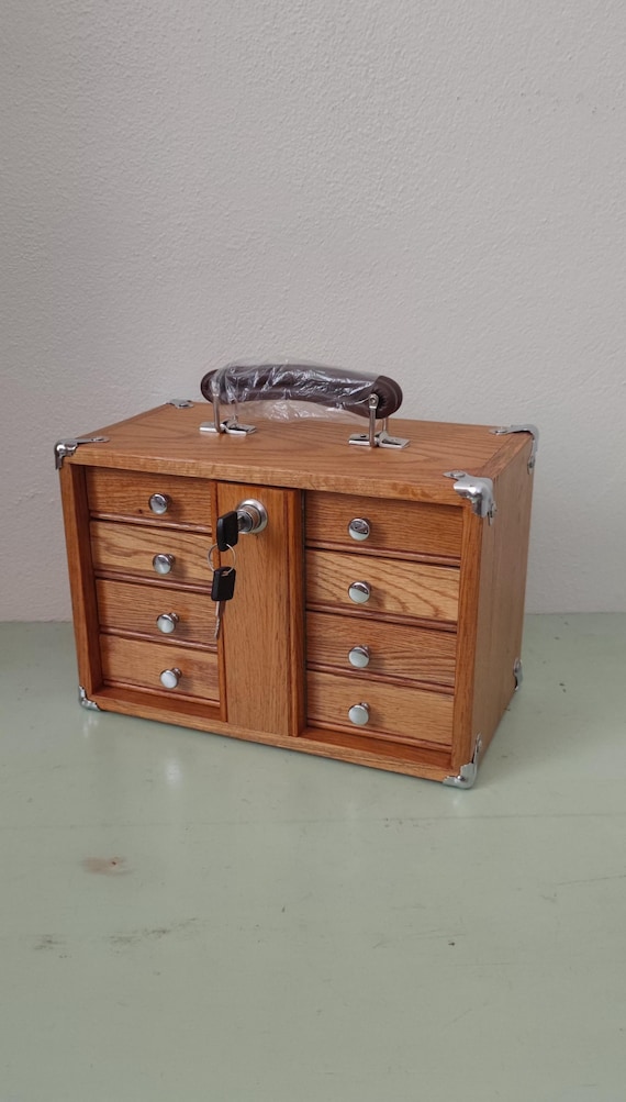 Homage To Gerstner International Mini Portable Chest Drawer In Oak