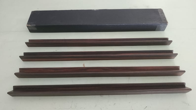 Vintage Mah Jong Pung Chow Game Tiles Rack from 1920’s. Dark Walnut. Mah Jongg image 3