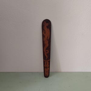 Antique Japanese Dragon Bamboo Page Turner Paper Knife