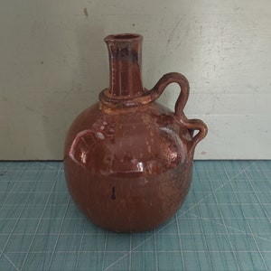 Studio Pottery Bellarmine Jug Wine Decanter Bartmann Jug Signed Mid Century Ceramics