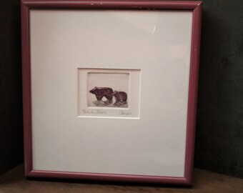 Anne Sawyer Etching Santa Fe New Mexico Artist Fetish Bears