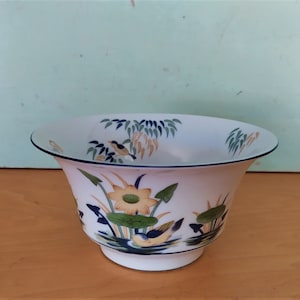 Japońska porcelana Kaczki mandarynki i zimorodki w wazonie na kwiaty w stawie