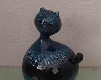 Bitossi Ceramiche Rimini Blu Cat chamotte steengoed Italië