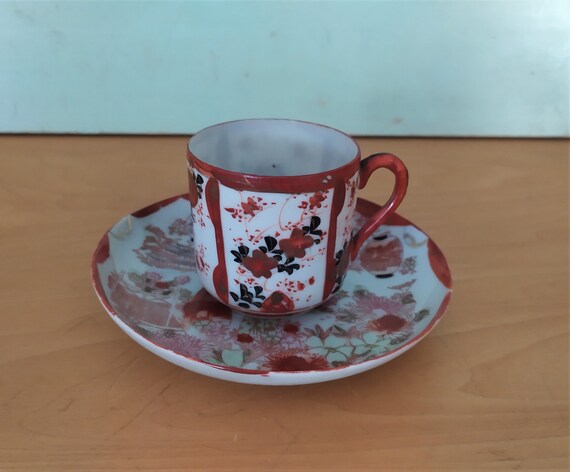 明治、大正時代　アンティークカップ2客セットで！ アンティーク 日本製 大正、明治後期のカップ＆ソーサー - Etsy 日本