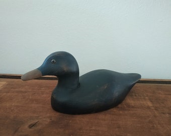 Vintage Black Duck Decoy