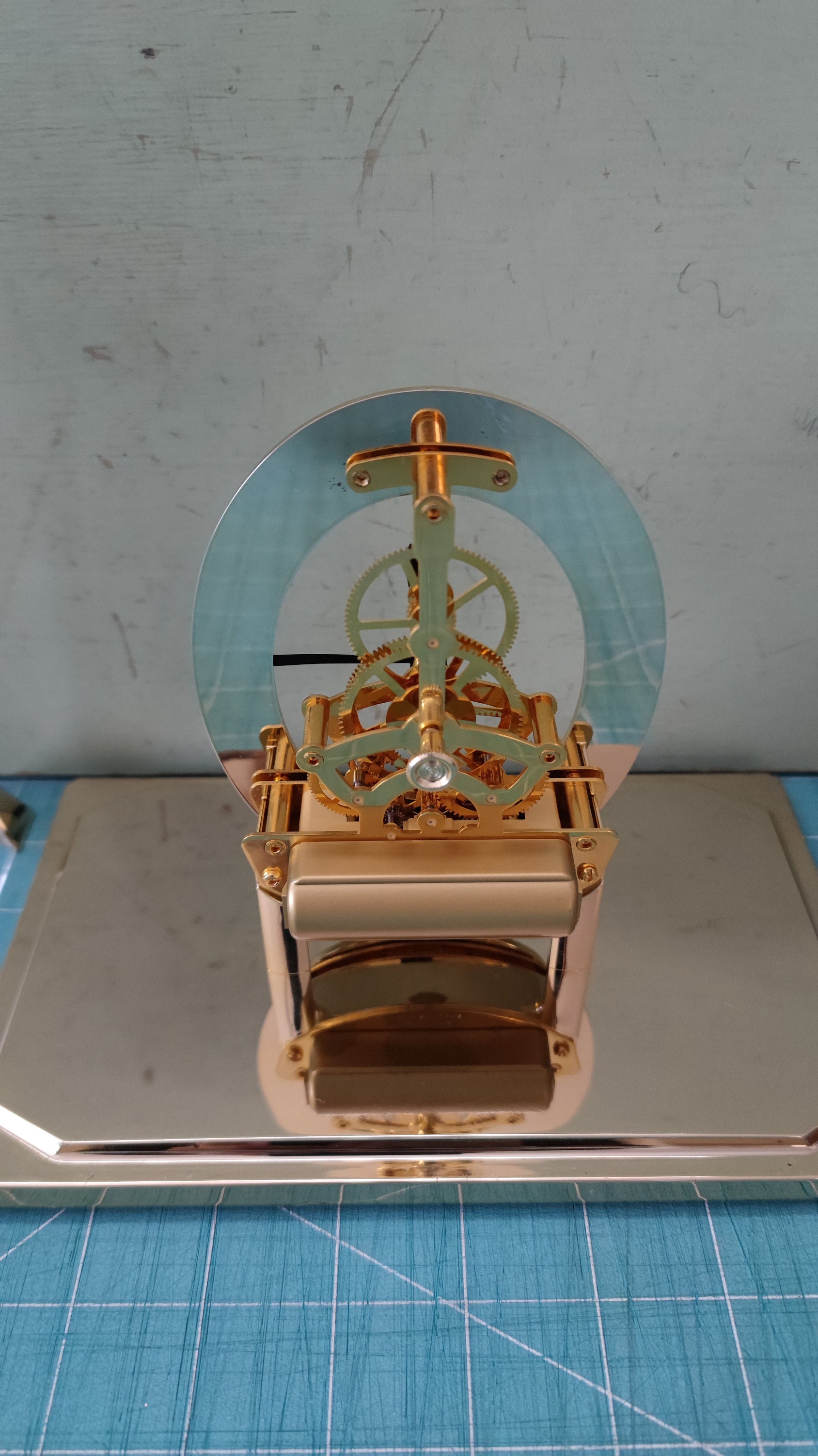 Seiko Pyramid Skeleton Mantle Clock Quarts QAW109G CAL Seiko Pyramid Skeleton Mantle Clock Quarts QAW109G CAL