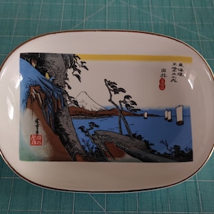 Eastern Airlines Japan Michaud Dish By ABCO Sailing Beside Mount Fuji