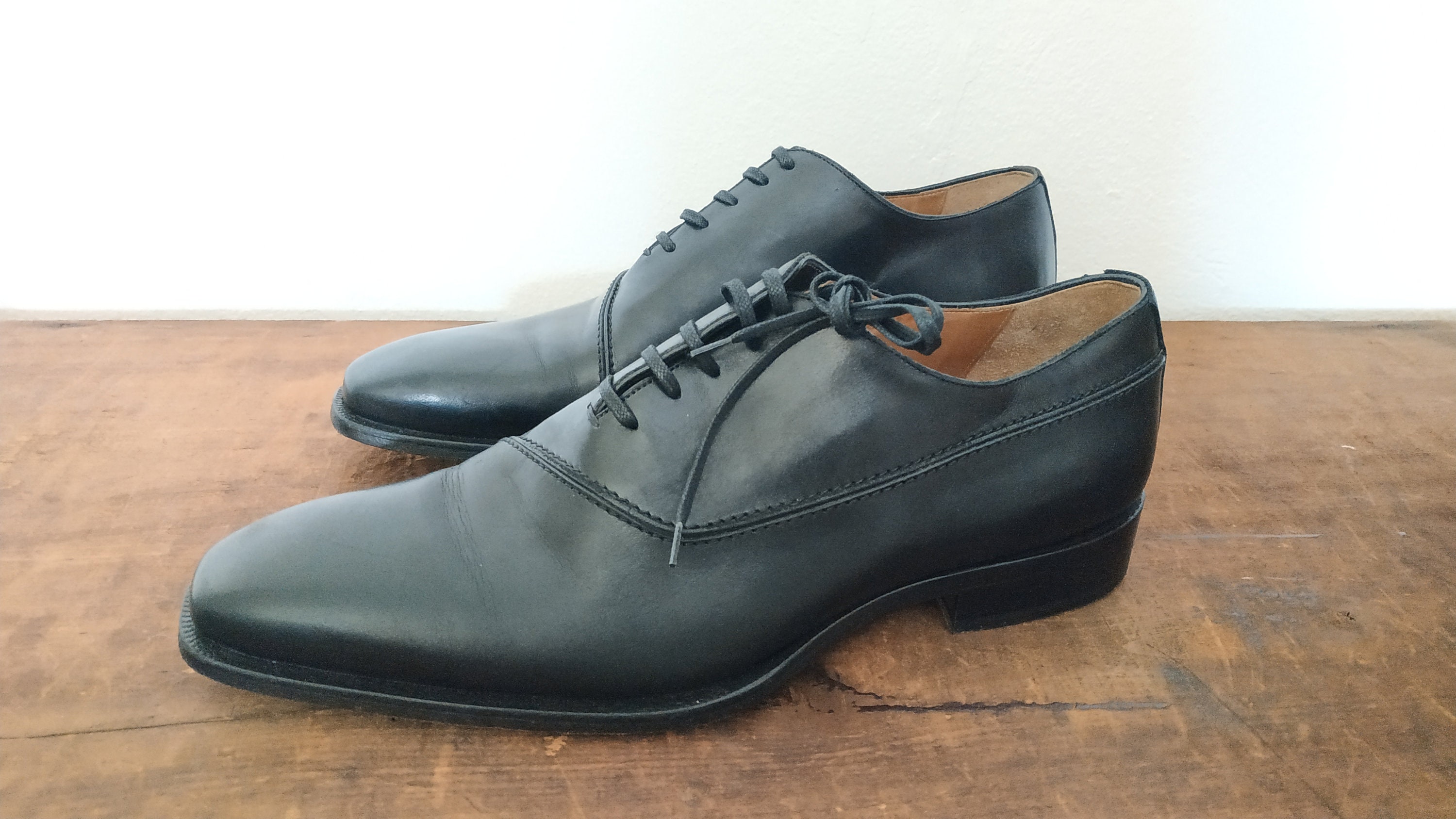 Paul Fredrick Leather Derby Mens 8 41 EUC Lace-up Oxford Made‎ in Italy FFR103A Paul Fredrick Dress Shoes Oxford Lace Up Size | Mercari main image 3