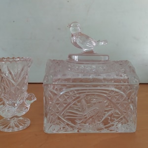 Hofbauer Byrdes Kristall Schatulle Box und Mini Vase
