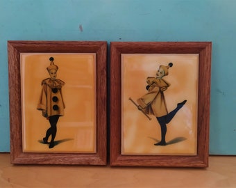 Vintage Kimberly Enterprises Framed Tile Art